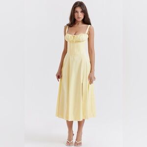 House of CB NEW NWT Carmen Buttercup Bustier Midi Sundress